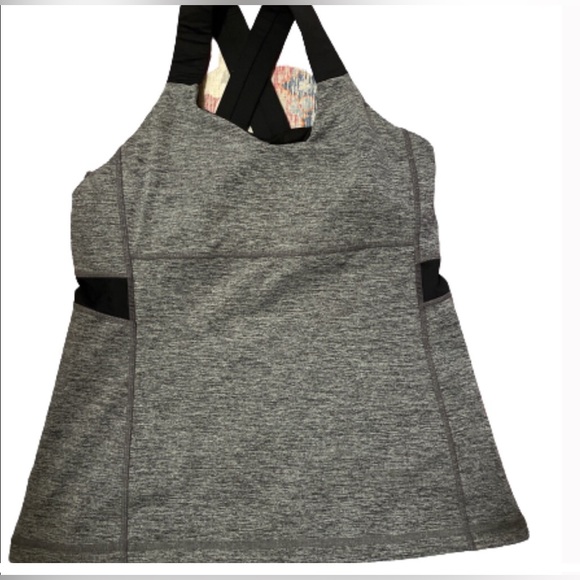 Rare Lululemon Push Ur Limits Tank Heathered Grey / Black - Picture 4 of 8